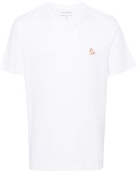 Maison Kitsuné - T-Shirt Con Applicazione - Lyst