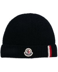 Moncler - Berretto Di Lana Con Logo - Lyst