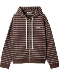 Miu Miu - Felpa Con Zip - Lyst