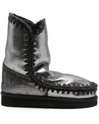 Mou - Stivali Eskimo 18 Con Bordo All'Uncinetto - Lyst