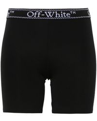 Off-White c/o Virgil Abloh - Off-white shorts con banda logo - Lyst