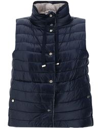 Herno - Gilet Imbottito Con Scollo A Imbuto - Lyst