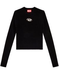 DIESEL - Maglione m-valary con placca logo - Lyst