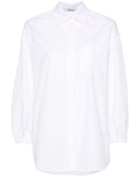 Max Mara - Camicia bianca in cotone - Lyst