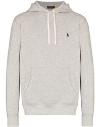 Polo Ralph Lauren - Felpa Con Cappuccio E Logo Ricamat - Lyst