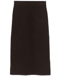 Victoria Beckham - Gonna Midi Con Bottone - Lyst