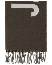 Jacquemus - Sciarpa Con Frange E Logo A Intarsio - Lyst