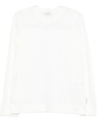 Paolo Pecora - T-Shirt Bianca A Maniche Lunghe - Lyst