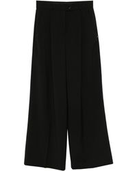 Sportmax - Pantaloni A Gamba Ampia Con Pieghe - Lyst