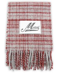 Marni - Sciarpa A Quadri Con Frange - Lyst