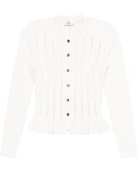 Elisabetta Franchi - Cardigan A Coste - Lyst