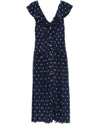 Alessandra Rich - Abito A Pois Con Ruches - Lyst
