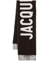 Jacquemus - Sciarpa di lusso in lana vergine con logo - Lyst