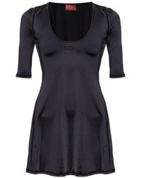 DIESEL - Abito Corto D-Elphin Con Logo - Lyst