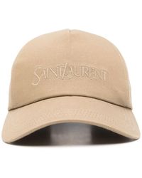 Saint Laurent - Cappello Da Baseball Con Logo Ricamato - Lyst