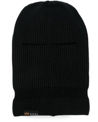 Alpha Industries - Passamontagna A Coste Con Logo - Lyst