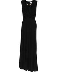 Elisabetta Franchi - Abito Lungo Con Scollo A V - Lyst