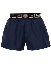 Versace - Costume Da Bagno Con Bordo Greca - Lyst