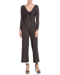 derek heart striped jumpsuit