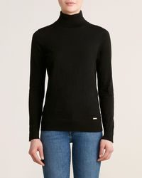 tommy jeans logo turtleneck sweater