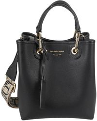 Emporio Armani - Myea Black Silver Shopper Bag - Lyst