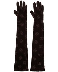 Dolce & Gabbana - Logo-debossed Cotton Gloves - Lyst