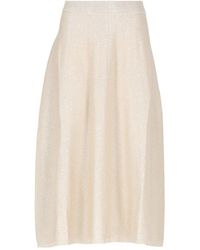 D.exterior - Flared Midi Skirt - Lyst