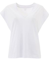 FRAME - "le Mid Rise V" T-shirt - Lyst