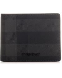 Burberry - Checkered Bi-fold Wallet - Lyst