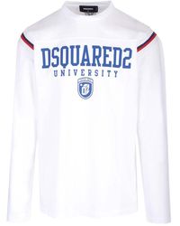 DSquared² - Logo Printed Long-Sleeved T-Shirt - Lyst