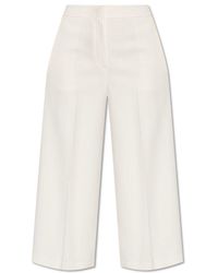 Theory - Wide Leg Cropped Trousers - Lyst
