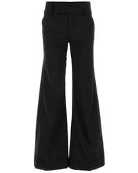 MM6 by Maison Martin Margiela - High-waisted Stripe Detailed Pants - Lyst