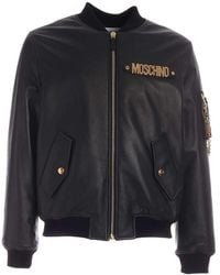 Moschino - Metal Logo Bomber Jacket In - Lyst