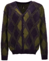 Needles - Diamond-shaped Mohair Cardigan Sweater, Cardigans - Lyst