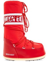 Moon Boot - Logo Detailed Lace-up Boots - Lyst