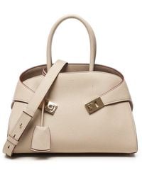Ferragamo - Hug Gancini Buckle Handbag - Lyst
