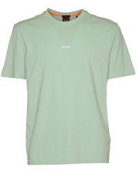 BOSS - Logo Printed Relaxed-fit T-shirt - Lyst