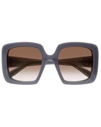 Alexander McQueen - Square Oversized Frame Sunglasses - Lyst