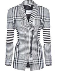 Burberry Check Print Tailored Blazer - Multicolour