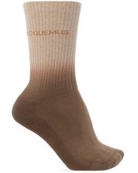 Jacquemus - Logo Intarsia Cotton Socks. - Lyst