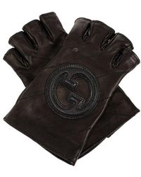 Gucci - Leather Fingerless Gloves, - Lyst