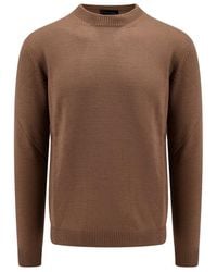 Roberto Collina - Crewneck Knitted Sweater - Lyst