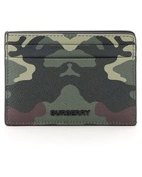 Burberry Calfskin Credit Card Holder - Green