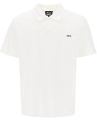 A.P.C. - Logo Embroidered Short-sleeved Polo Shirt - Lyst