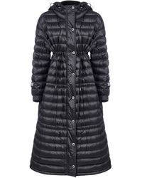 Burberry Logo Tape Lightweight Hooded Puffer Coat - Black