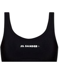 Jil Sander - + Logo Printed Bikini Top - Lyst