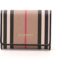 Burberry Icon Stripe Print Cardholder - Natural