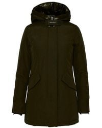 Woolrich - Button-up Hooded Long Coat - Lyst