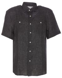 Brunello Cucinelli - Short-sleeved Button-up Shirt - Lyst