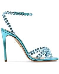Blue Sandal heels for Women | Lyst